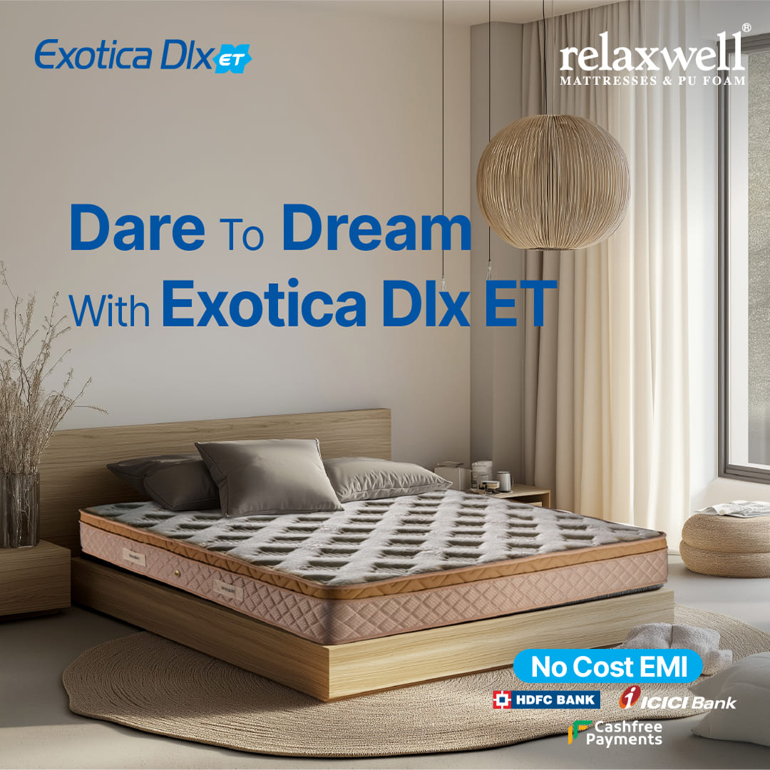 Exotica Dlx ET Premium Comfort Memory Foam Mattress with Euro Top Finish Custom