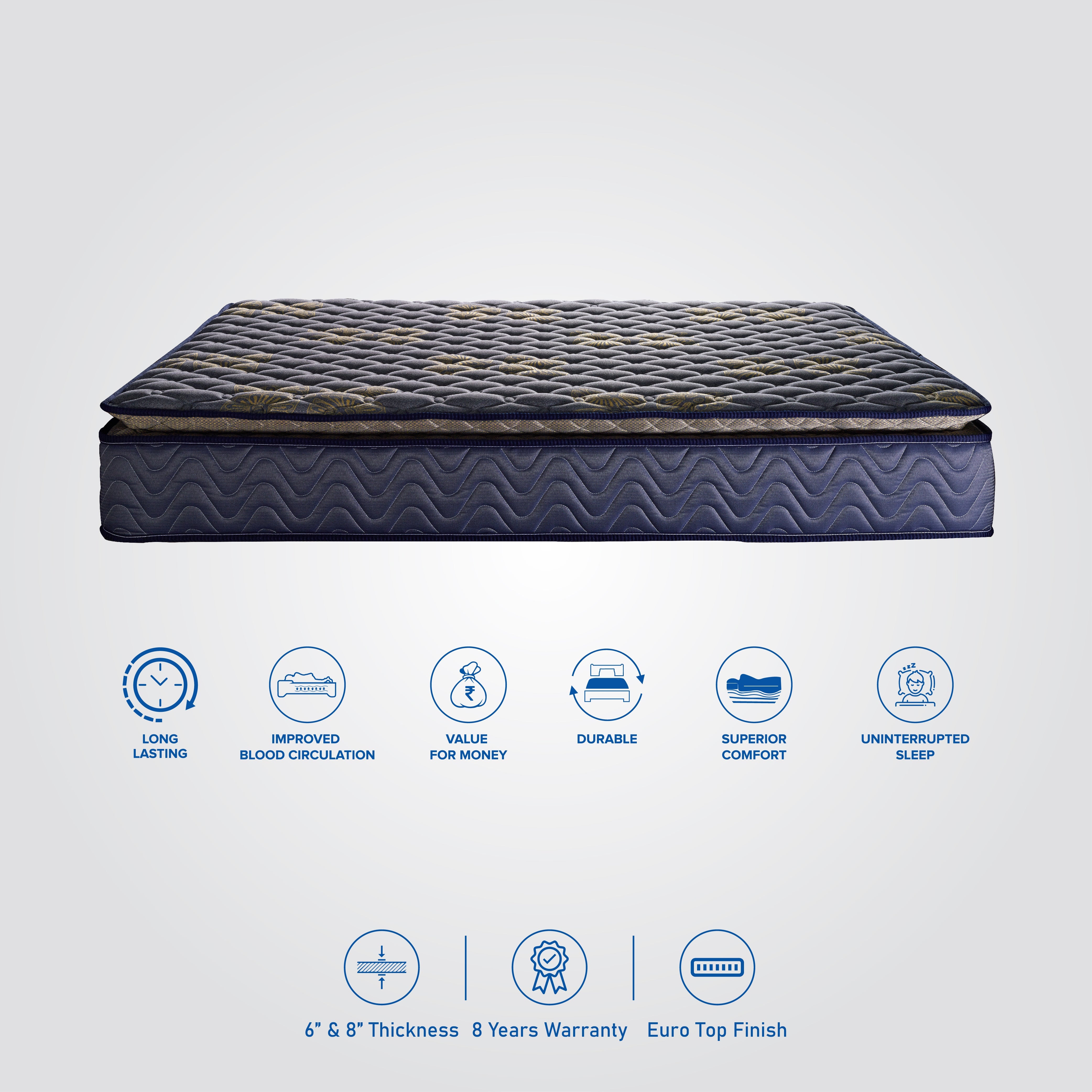 Bonnel Spring And High Density Foam Custom Mattress In India