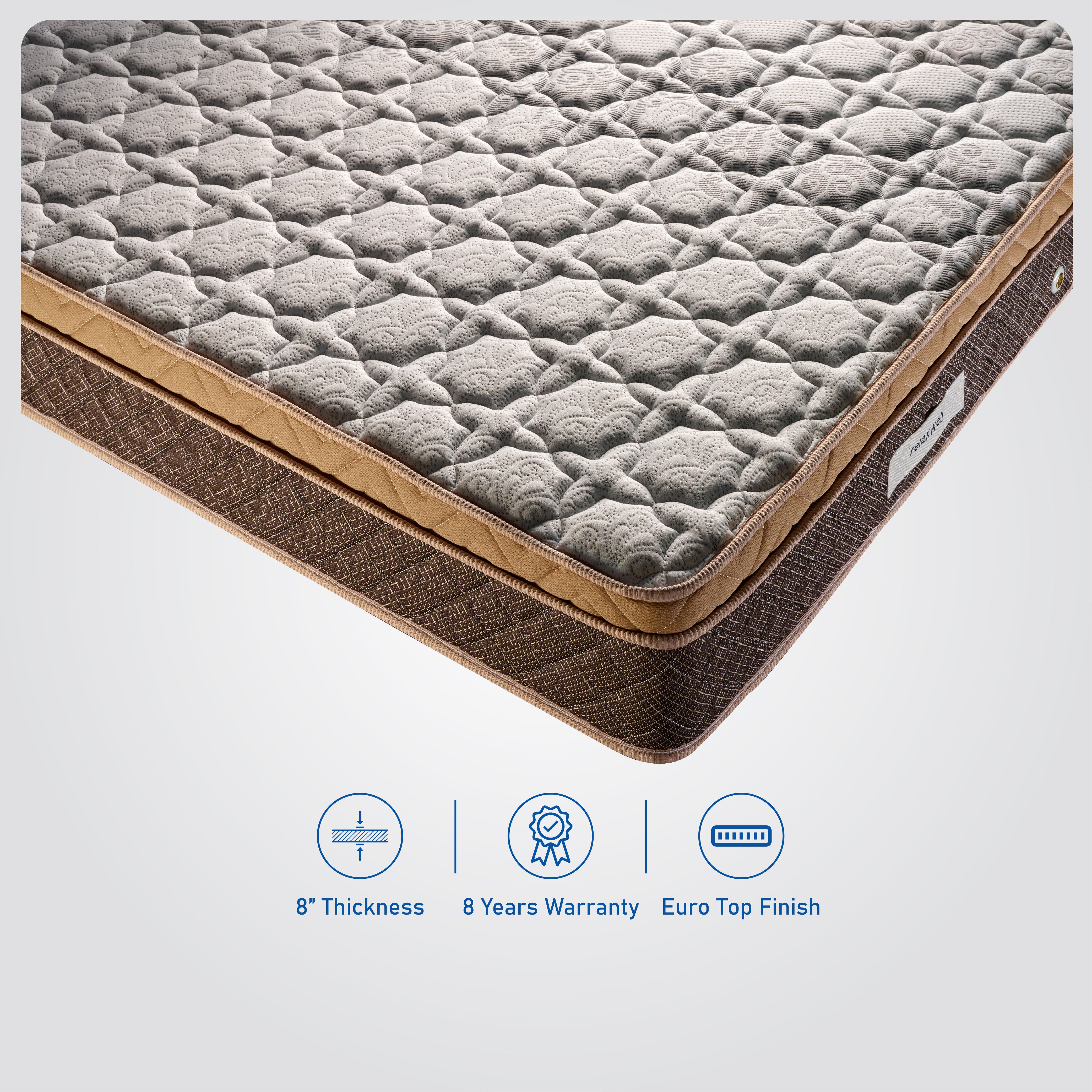 Buy Comfort Pocketed Spring Mattress with Euro Top Finish In India